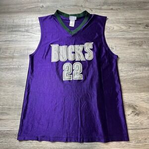 NBA Elevation Michael Redd Milwaukee Bucks Jersey Men Large Purple 22 Basketball